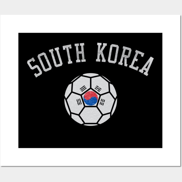 South Korea Soccer Team Heritage Flag Wall Art by ryanjaycruz